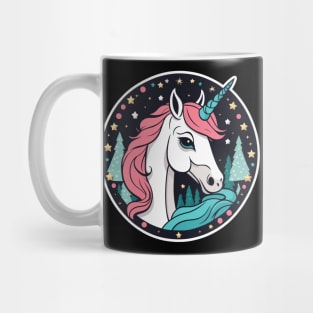 Unicorn Christmas Drawing Mug